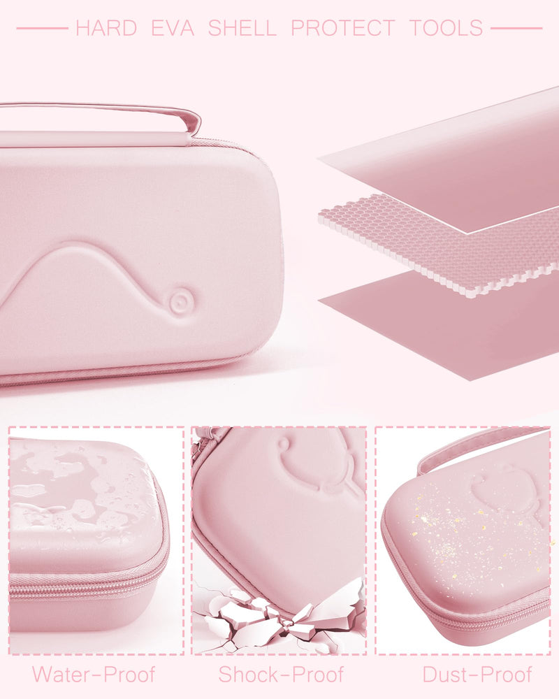 Hard Stethoscope Case for 3M Littmann Classic III, Lightweight II S.E, MDF Acoustica Stethoscope, Stethoscopes Carrying Case with Mesh Bag for Nurse Accessories Gauze Penlights Cotton Swabs (Pink) PINK