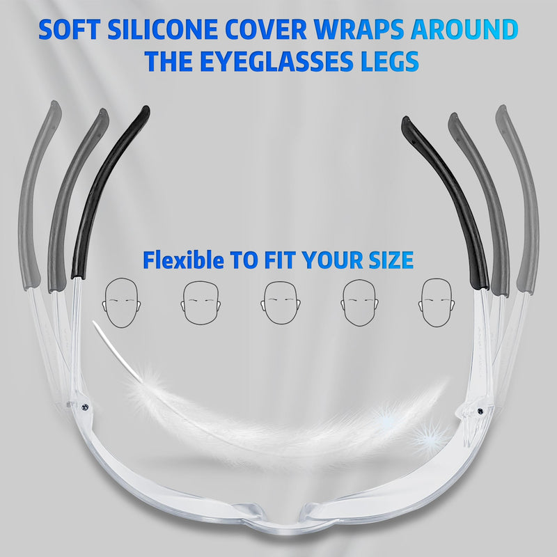 Safety Glasses Ansi Z87.1 Clear Safety Glasses Bulk Impact Resistant Lens Protective Eyewear for Men Women 30pcs Clear