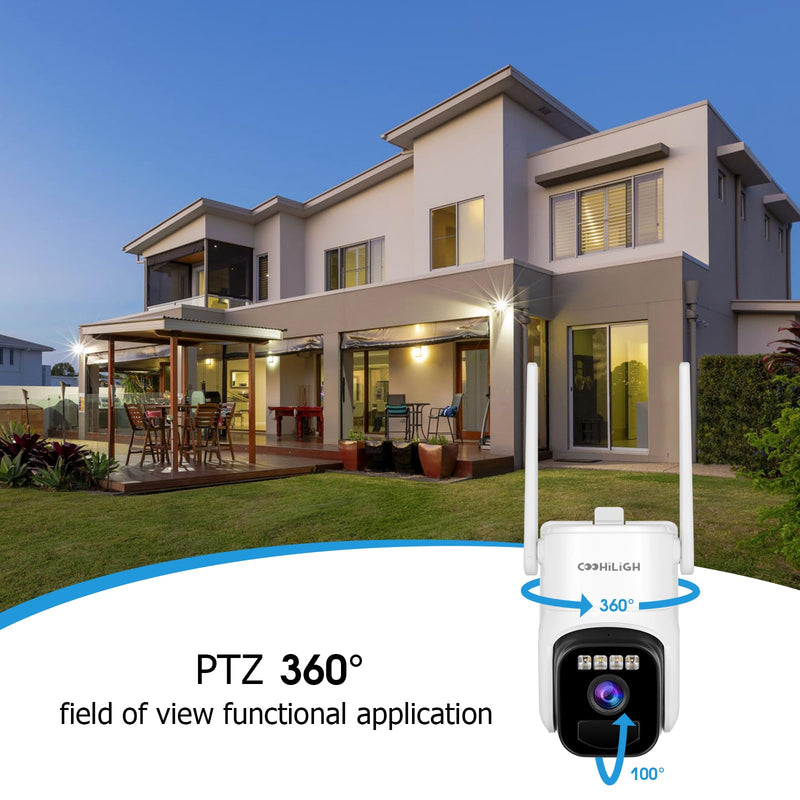 4G LTE Cellular Solar Powered 3MP 2K No WiFi Security Camera,PTZ Wireless Outdoor 360° View, PIR Motion Detection, Color Night Vision, 2 Way Talk, Built in SIM Card
