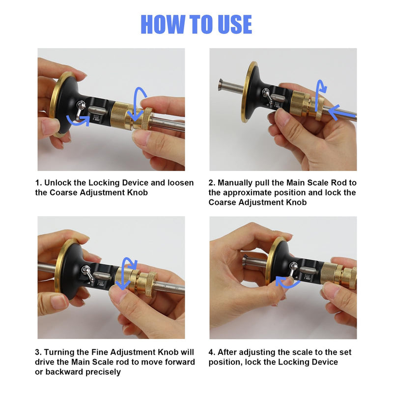 Wheel Marking Gauge, Dovetail Jig Brass Wood Scribe Tool Kit, 2 in 1 Marking Gauge Woodworking, Woodworking Scribe Tool, Scribing Tools for Wood, Dovetail Guide, 2 Extra Cutters & Bolts 1 Count (Pack of 1)