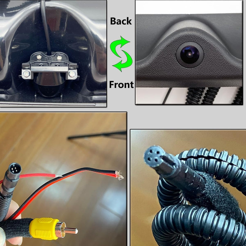 Tailgate Handle Bezel with Rear View Camera Backup Camera Compatible with 1999-2007 Silverado/Sierra 1500 2500 3500 Matte Black 15228541