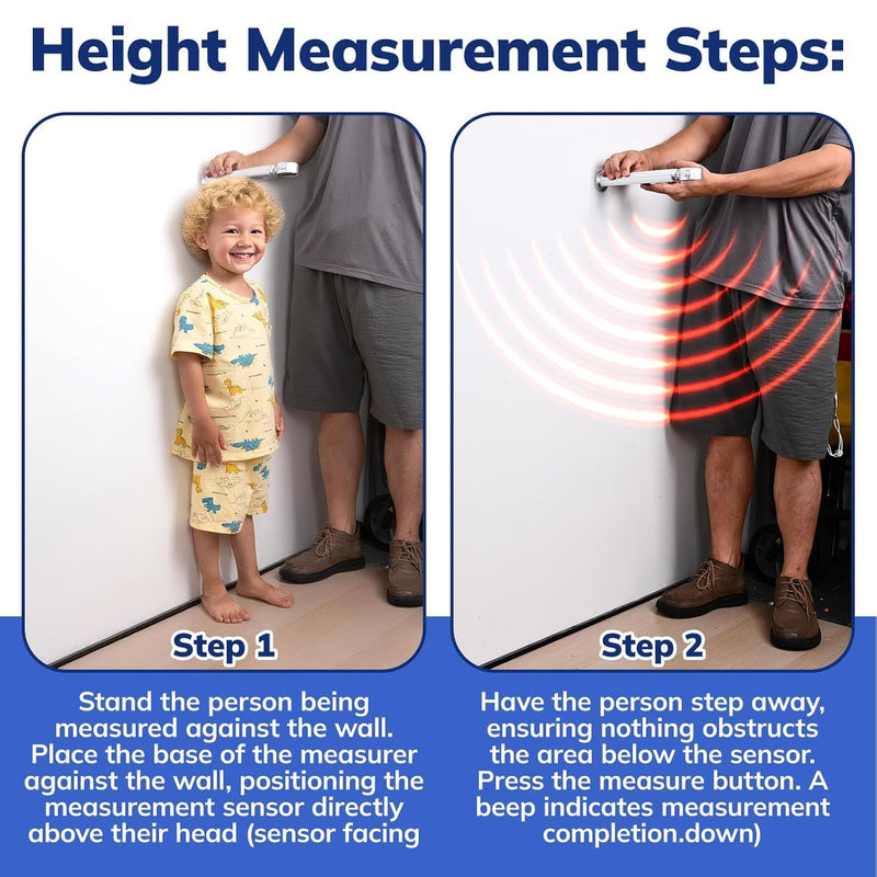 FITDAYS Kids Height Measure, Wireless Ultrasonic Tracker with Astronaut Design, cm/ft/in（HM2048B）
