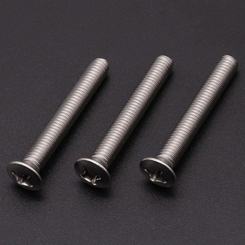 #10-24 x 1-1/4 (50 pcs) Phillips Oval Head Machine Screws, 304 Stainless Steel 18-8, Decorative Domed Head Screws, Countersunk Hole Screws #10-24 x 1-1/4" 50