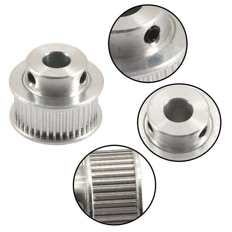 (Pack of 6) GT2 Timing Belt Pulley 40 Teeth 8mm Bore 10mm Width Belt Aluminum Alloy Pulley Wheel for 3D Printer CNC Accessory