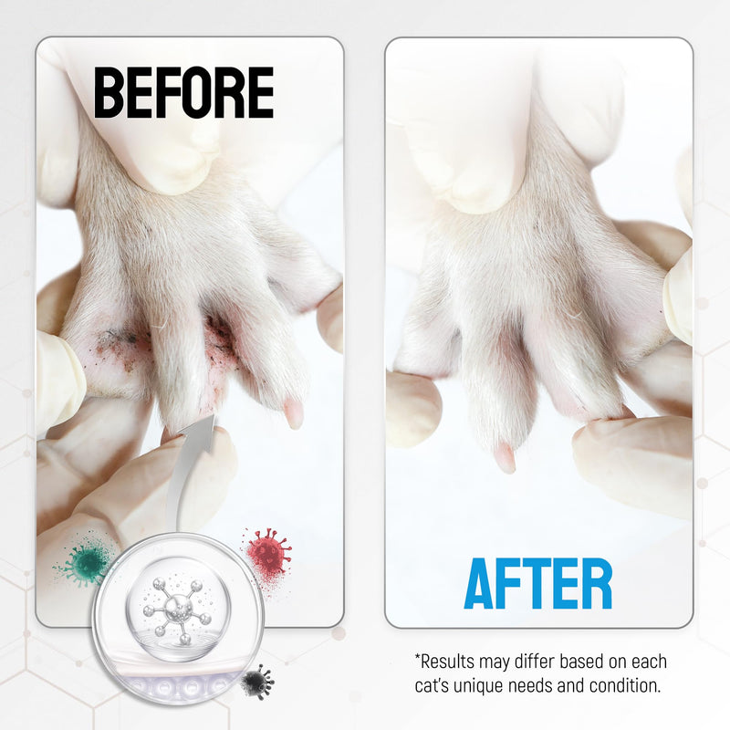 SILVER GRADE Cat Wound Care Spray with Silver – Wounds, Rashes, Hot Spots, Itch, Scratching, Irritation, Bites & Burns – Use a Cat Cone to Prevent Licking – Safe Formula – 4 Oz