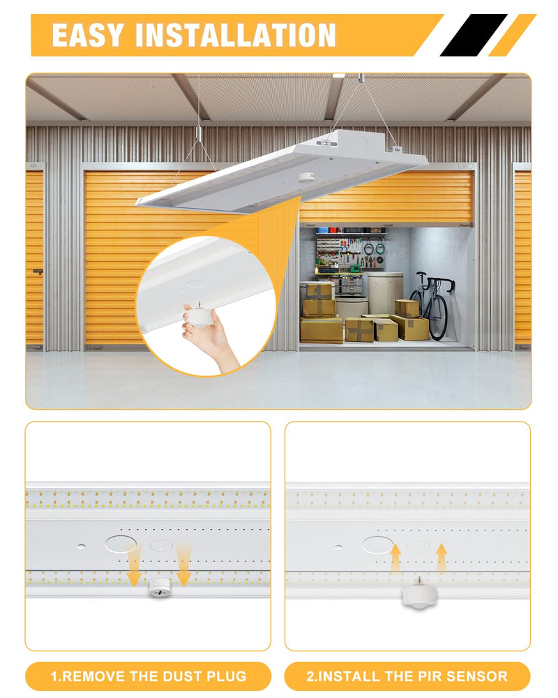 360 Degree PIR Occupancy Motion Sensor for LED Linear High Bay Light, 40FT Ceiling & 50FT Wall Mount Detection Diameter, Commercial/Industrial Grade, 1 Pack