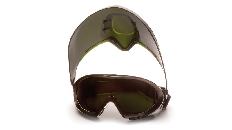 Pyramex Capstone Shield Safety Goggles Face Shield 5.0 Ir Filter H2x Anti-fog Lens Pyramex Capstone Shield Safety Goggles Face Shield With Ir5 Lens Protection