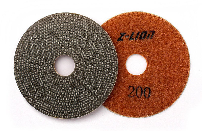 3" Diamond Polishing Pads Wet or Dry Electroplated Grinding Discs for Marble Granite Concrete Glass Sanding 4 Pcs Set