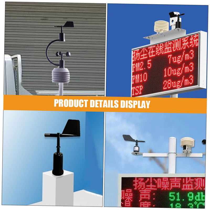 2 Pcs Wind Anemometer Shell Abs Wind Indicator for Direction Measurement Durable Indicator for Weather Stations 20.00X15.00X6.00CM
