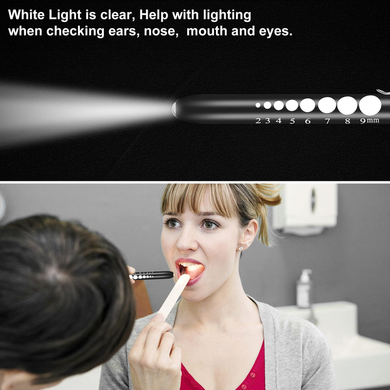 Pen Lights Medical with Pupil Gauge and Ruler LED Pen Lights for Nurses Doctors Nursing Pen Light with 4 Batteries Free 2pcs Black Penlight Nurse Penlights for Nurses Pen Light for Nurse Accessories