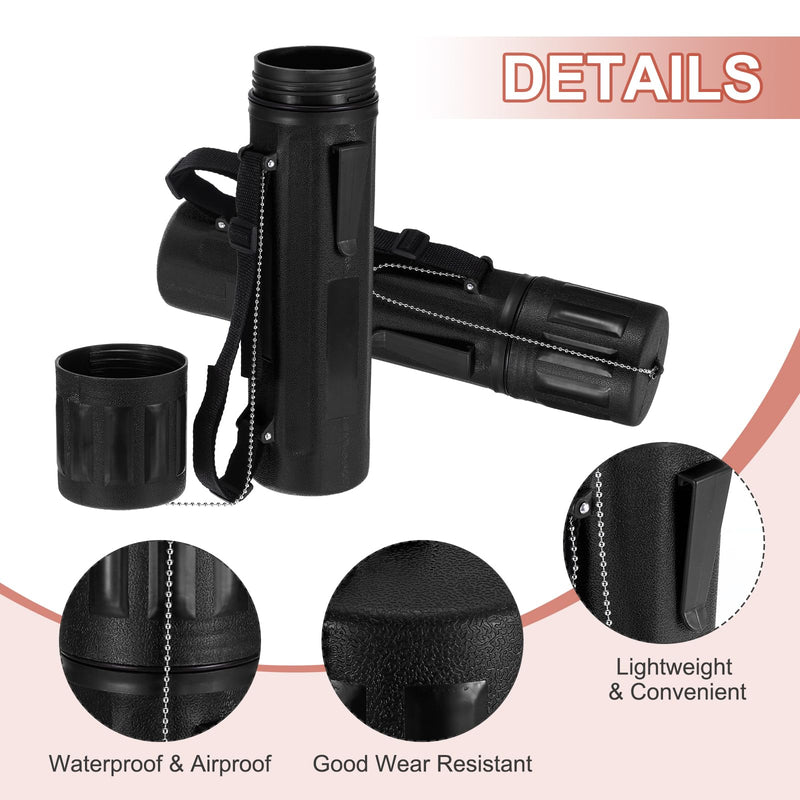 MECCANIXITY Welding Rod Storage Tube, 14 Inch Tungsten Electrode Holder Container Airproof Waterproof 4.5kg Capacity with Strap, Black