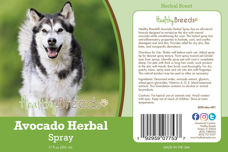 Healthy Breeds Alaskan Malamute Avocado Herbal Spray 17 oz