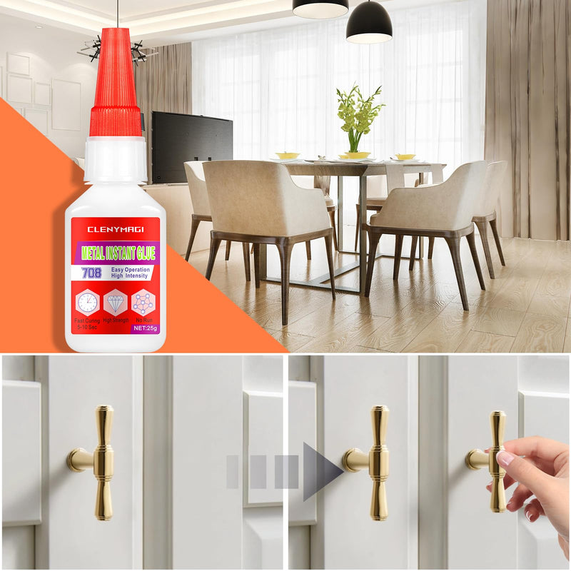 Super Glue for Metal, 2 Pack Metal Glue Designed for Bonding Metal to Plastic or Wood, Waterproof, Heat-Resistant, Strongest Metal Glue Ideal for DIY Crafts and Instant Bonding