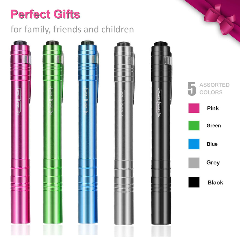 15-Pack LED Penlight - Pocket Bulk Pen Light Flashlight with Clip, 30-Piece Dry Batteries Included, Mini Pen Light for Inspection, Repairing, Camping and Training Course (15-Pack) 15-PACK