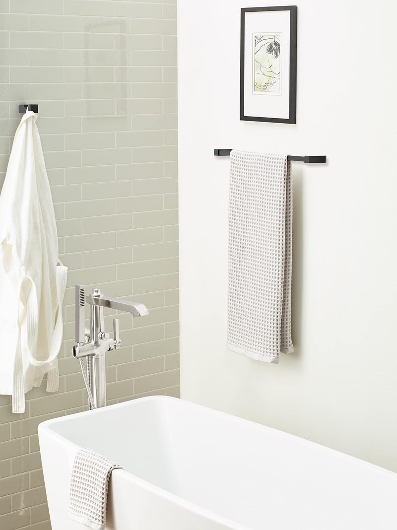 Amerock BH36083MB | Matte Black Towel Bar | 18 inch (457 mm) Center-to-Center Towel Rack | Monument | Bathroom Towel Holder | Bathroom Hardware | Bath Accessories