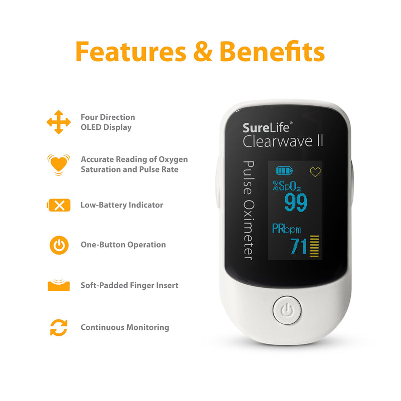 SureLife Clearwave II Pulse Oximeter