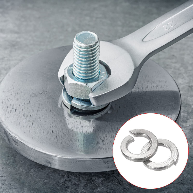 METALLIXITY Split Lock Washer (7/16") 25Pcs, 304 Stainless Steel Spring Lock Washer Elastic Gasket - for Household Applications 7/16" 25