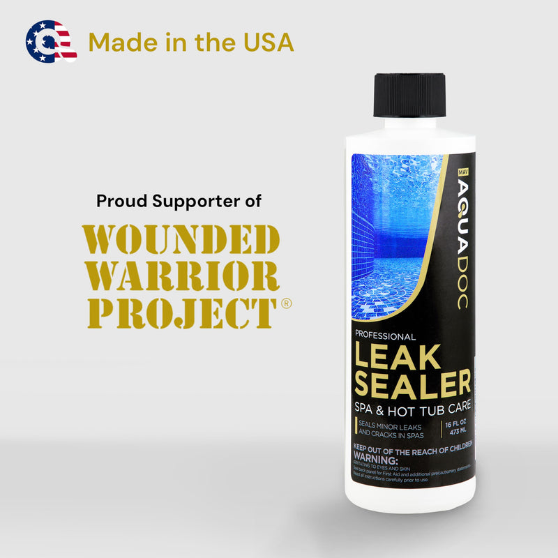 Hot Tub Leak Sealer to Fix Leaks Easily - Spa Leak Sealer 16oz, Advanced Spa Repair Chemical Made in the USA - AquaDoc 1 Pack of Leak Sealer