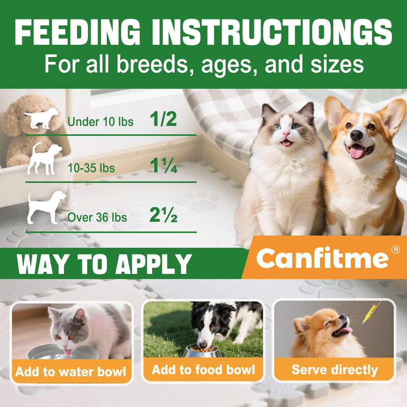 Natural Oral Flea and Tick Prevention for Dogs and Cats, Bacon Flavor Liquid Drops with Multivitamin-Flea and Tick Treatment and Defense Supplement for Pets of All Breeds and Ages