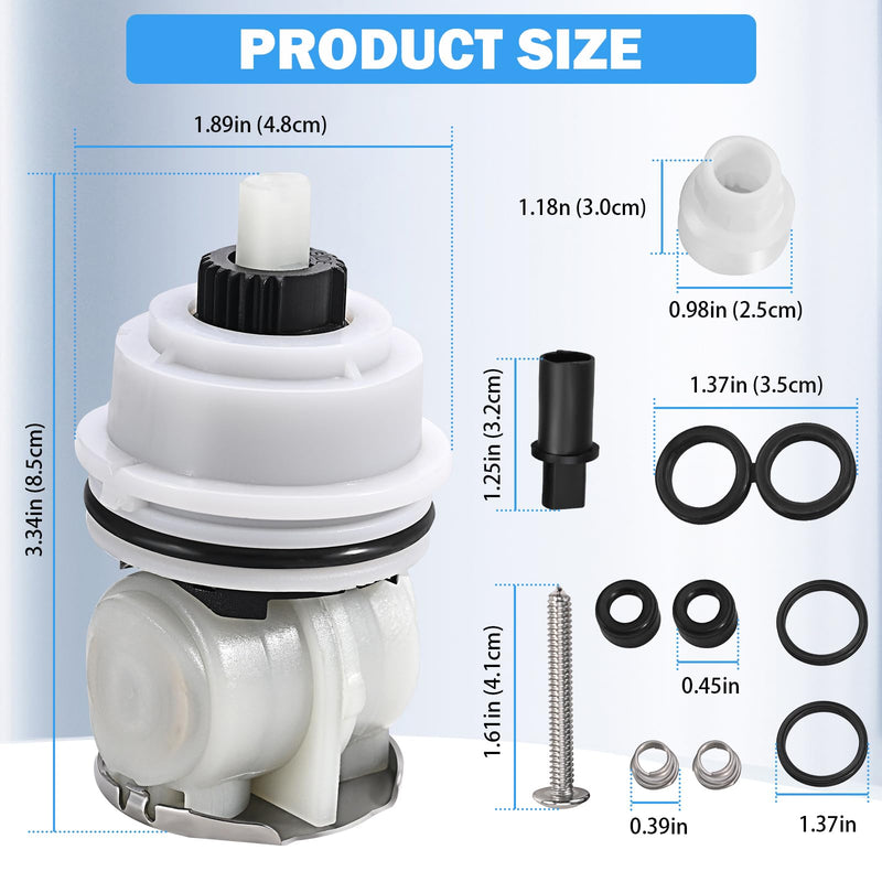 RP32104 Shower Cartridge Replacement for Delta Monitor 1700 Series (1998-2005), Dual-Function Pressure Balance Shower Valve Cartridge Assembly, White Cap, Fits MultiChoice Faucets RP32104 Cartridge