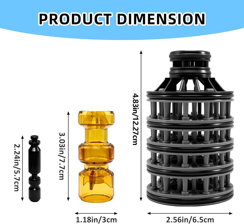 New Upgraded Water Softener Interior Rebuild Kit for Clack WS1 Series | CV3005 Spacer Stack Assembly with V3011 & V3174 Pistons,Compatible Replacement Parts for WS1 Water Softener Control Valve