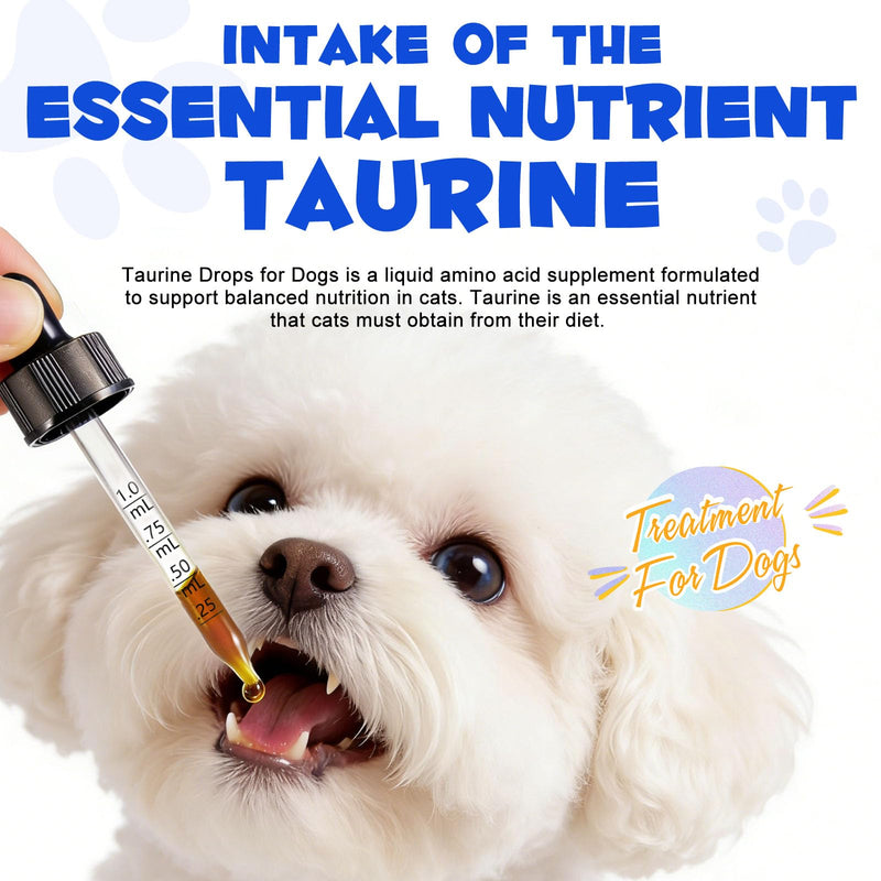 Taurine for Dogs,Taurine Liquid Supplement for Dogs Supporting Heart, Vision, Overall Vitality & Metabolic Balance 60ml-2PCS 2PCS