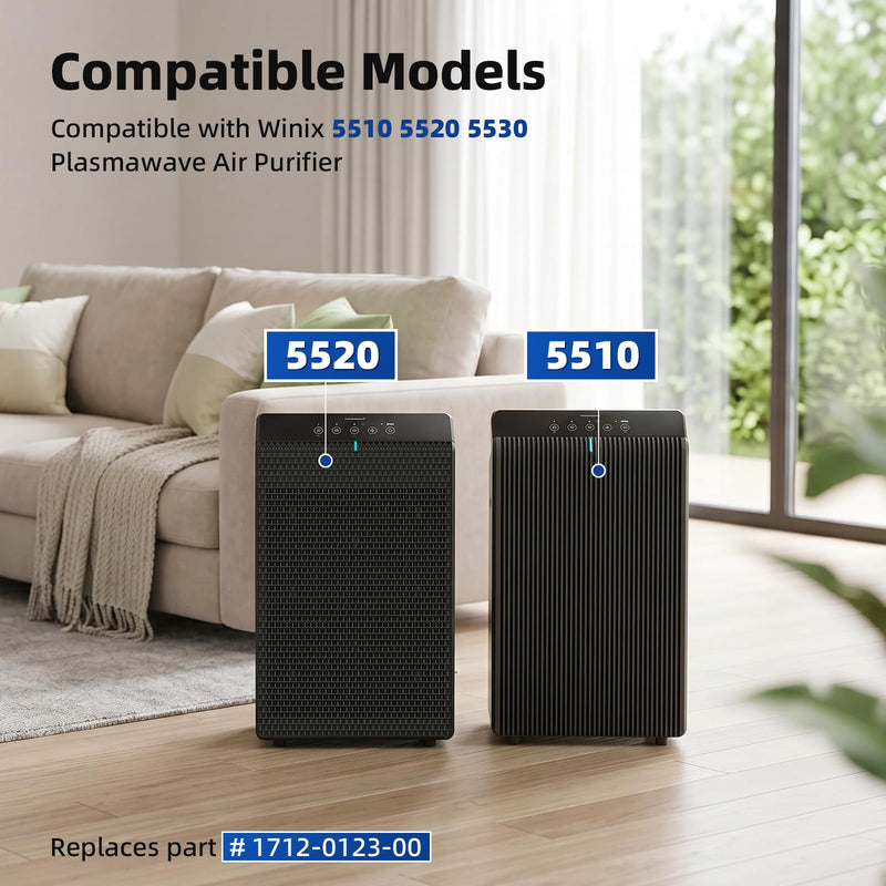 Filter Q – 1712-0123-00 for Winix 5510 5520 5530 Air Purifier 2 Set Toxin Absorber Filter
