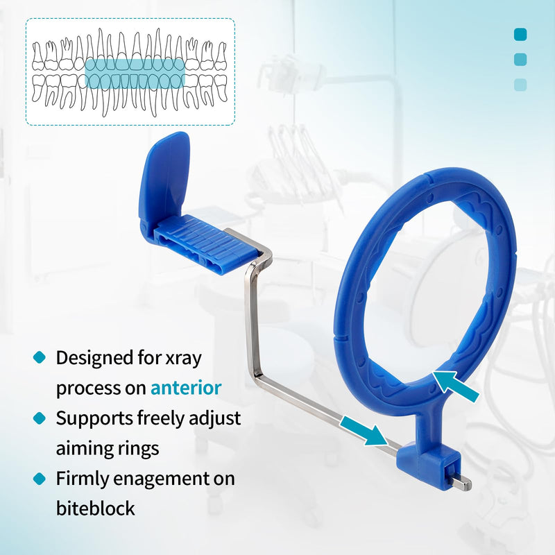 PER4MANCE Dental Anterior Indicator Arms (Pack of 5): Dental X-Ray Sensor Holder BAI Style Blue Color-Coded, Autoclavable