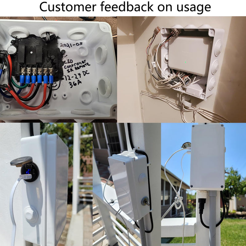 Electrical Box, Outdoor Waterproof Box IP65 Junction Box with Reserved Holes,ABS Plastic Project Box Power Cord Enclosure Black 5.9 x 4.3 x 2.8 inch(150x110x70mm) 5.9" x 4.3" x 2.8"