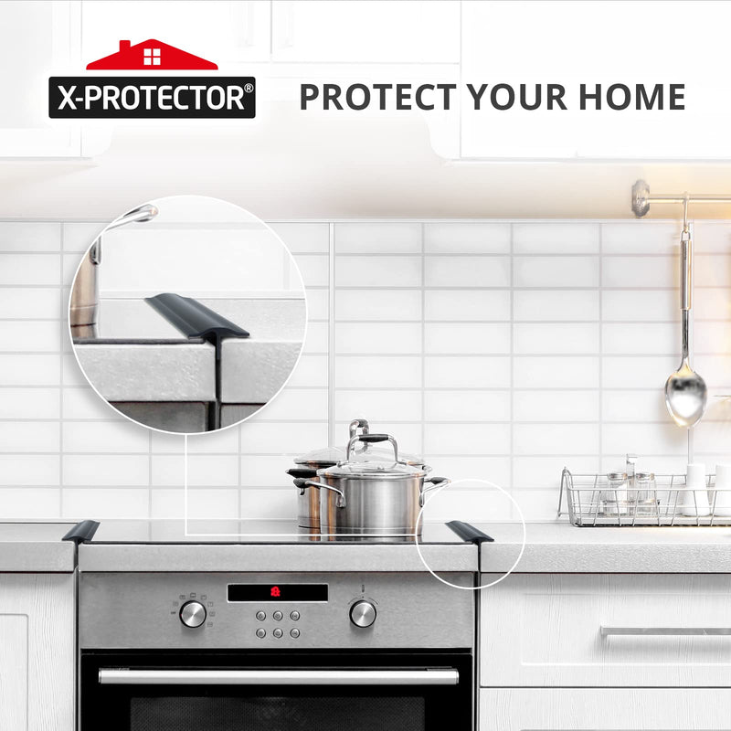 Silicone Stove Gap Cover X-Protector – 50” x 1" Guard Between Stove and Counter – Self-Adhesive Premium Counter Gap Filler – Heat Resistant Oven Counter Gap Protector – Silicone Stove Top Spill Guard Narrow (50" x 1")
