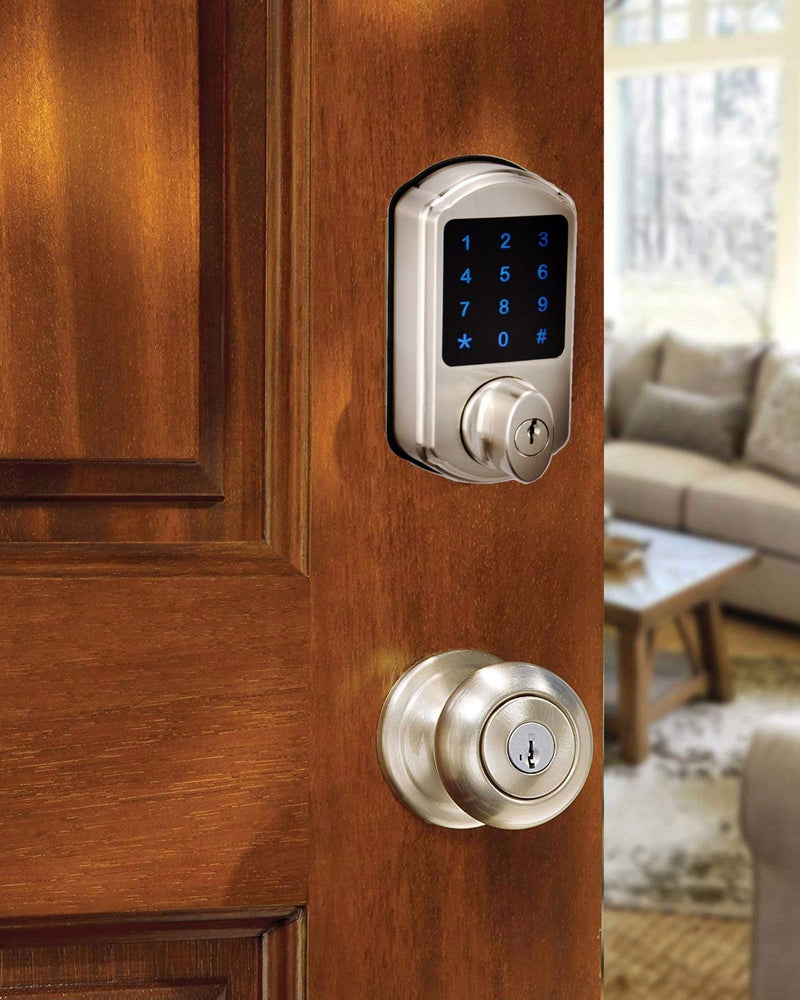 SCYAN D2 Touchscreen Keypad Deadbolt with Key Fob Access (Satin Nickel)