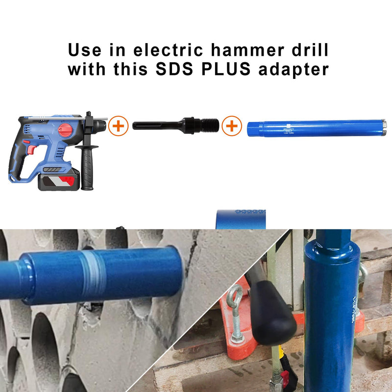 1-1/4"-7 Male to SDS MAX BRSCHNITT Core Drill Adapter for Core Bits 1-1/4UNC to SDS MAX