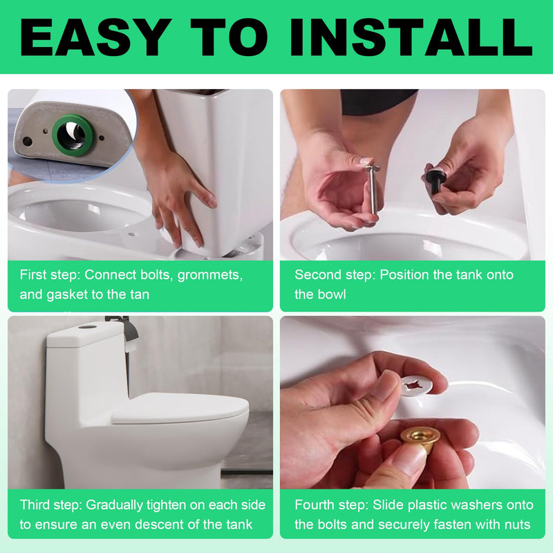 3'' Toilet Tank to Bowl Coupling Kit for American Standards Toilet Part Champion 4 AS738756-0070A,Toilet Tank Bolts Parts Kit Tank to Bowl Gasket Kit for Most 3'' Flush Valve Opening Tanks,with wrench Washer & Bolt Kit with wrench