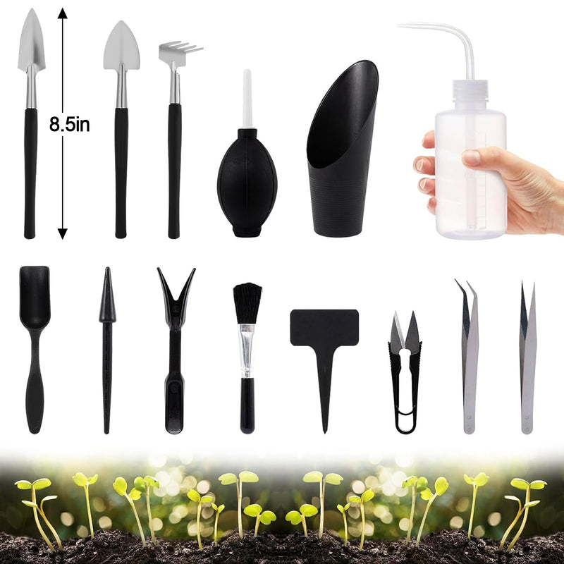 20 pcs Succulent Tool Set - 39.4" Indoor Plant Repotting Mat and 19 Pcs Mini Succulent Hand Tools, Garden Flower Plants Transplanting Supplies for Christmas Holiday Gardening Gifts Outdoor, Green