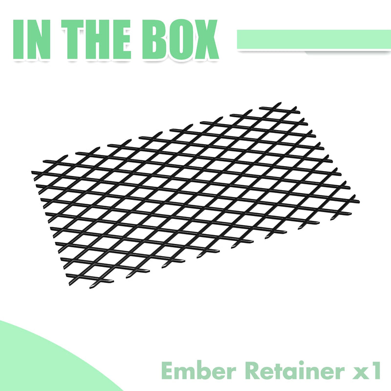 Fireplace Grate Ember Retainer 12" x 7.5",Solid Steel Ember Retainer for Grates for Most Fireplace,Fire Pits,Camping,Fireplace Aceessories 12" x 7.5"