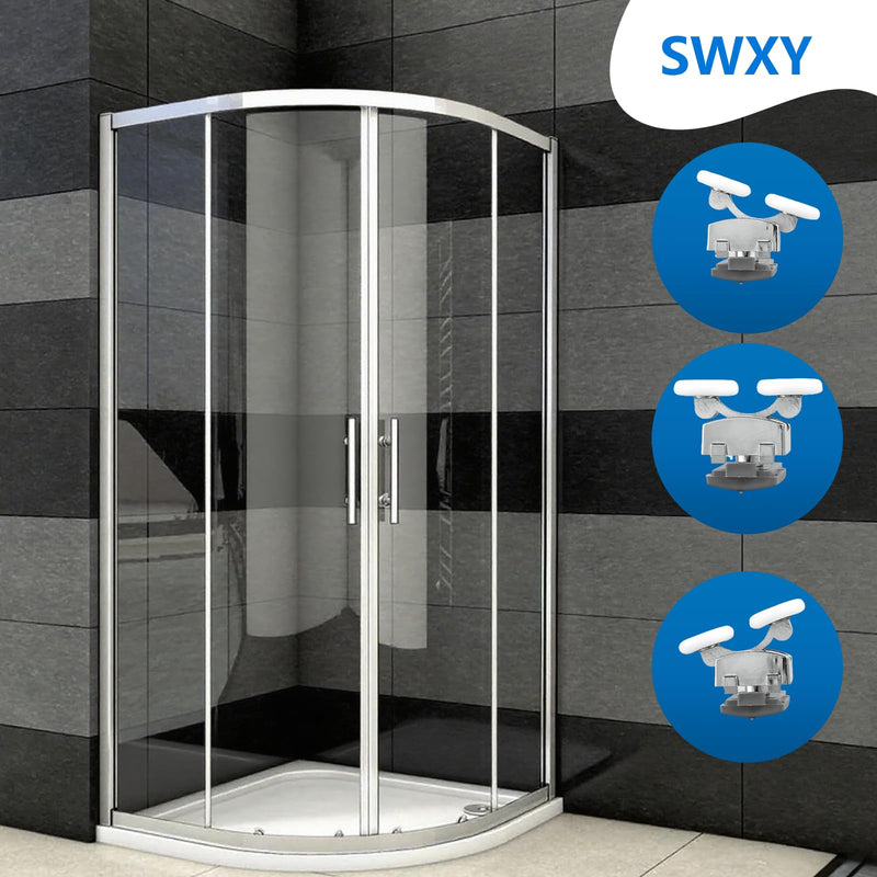 4Pcs Shower Door Roller 25mm Aluminum Alloy Shower Door Rollers Replacement with Anti Collision Block and Screws for 4-6mm Glass Door 4PCS