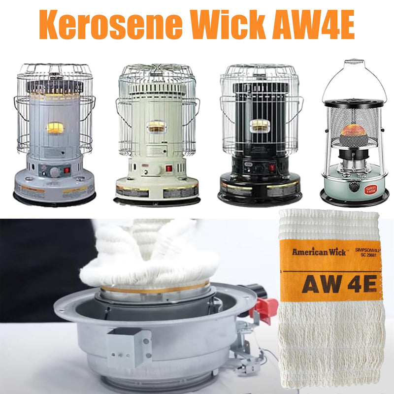 Kerosene Heater Wick AW4E Fits for Sengoku HMN-110 KeroHeat CTN-110 Heatmate HMN-110 Mega Heat MGN-110, Suitable for American Wick AW4E