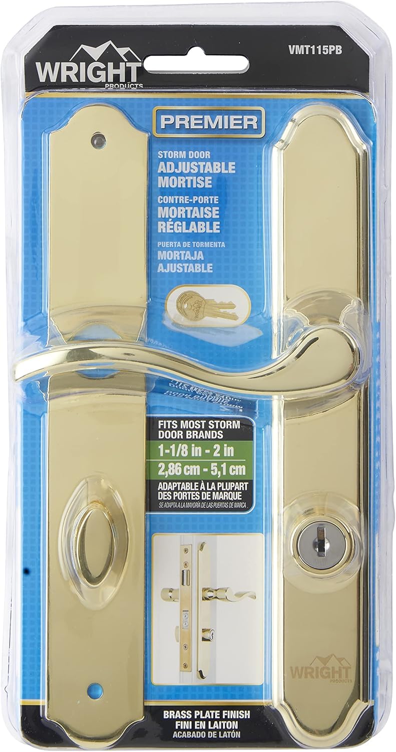 Wright Products - Serenade Mortise Keyed Lever Latch Set, Polished Brass
