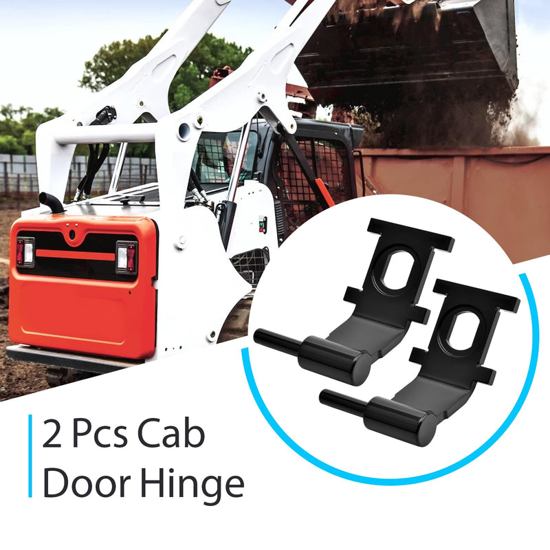 2 Pcs Cab Door Hinge 7193725 Compatible with All-Wheel Steer Loaders A7700 Skid Steer Loaders S450 S510 S530 S550 S570 S590 S595 S630 S650 S740 S750 S770 S850 Track Loaders T450 T550 T590