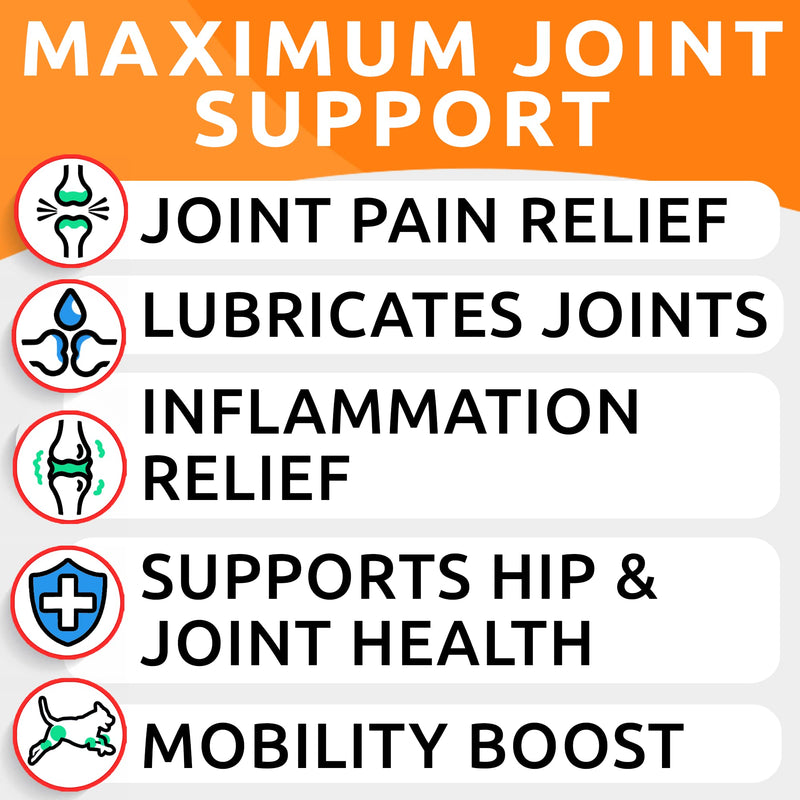 Glucosamine Dog Treats + Calming Hemp Treats Bundle - Senior Advanced Joint Health + Anxiety Relief - Chondroitin, Omega-3 + Hemp Oil - Hip & Joint Care + Stress Relief - 120 + 120 Chews - Made in USA
