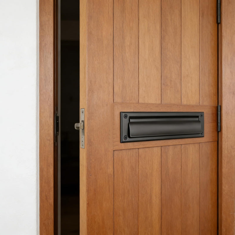 1 Pack Mail Slot, 13 inch, Upgrade Well Made Stainless Steel Door Mail Slots for Front Door, Matte Black
