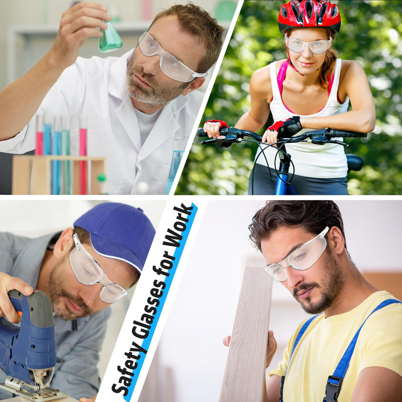 Safety Glasses for Men Women ANSI Z87.1 Safety Glasses Bulk Protective Eyewear Scratch-Resistant 30 Clear