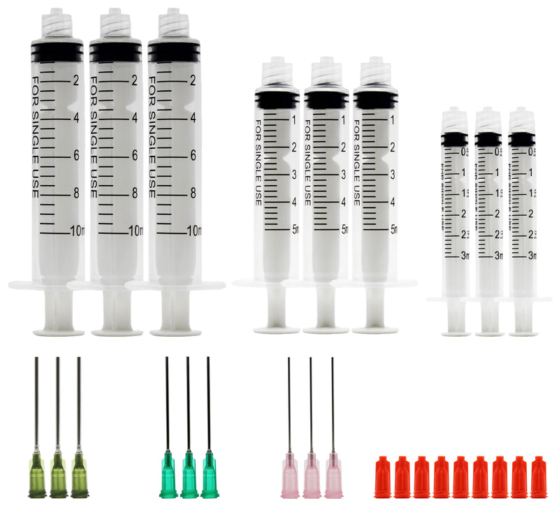 Glue Applicator Syringe with Blunt Tip Needle and Cap, for Liquid, Glue, Ink, Perfume, Lip Gloss Making