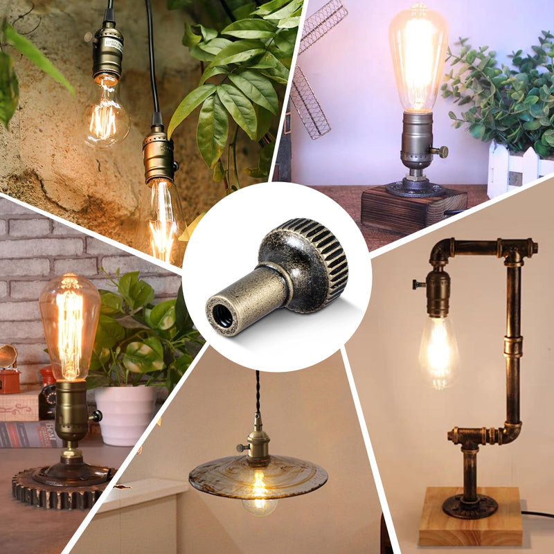 GooChan Lamp Switch Knob,Turn On/Off Brass Light Switch Knob Replacement,Standard Size Twist Switch Knobs,Antique Brass Color (Antique Brass) Antique Brass