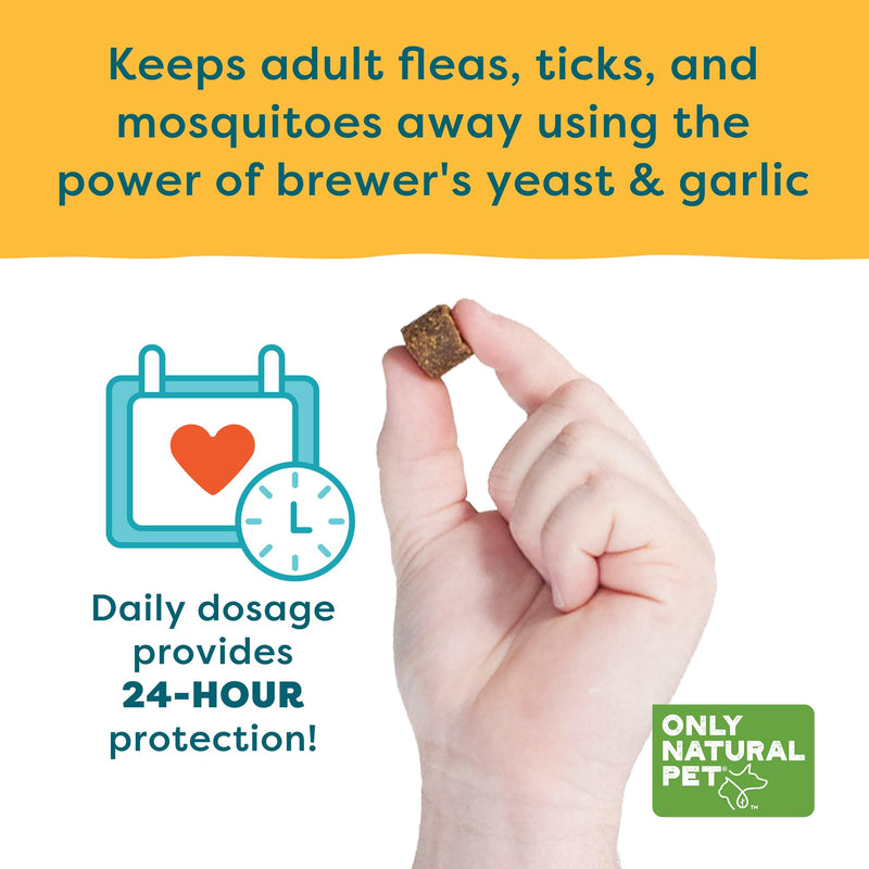Only Natural Pet EasyDefense Barrier Bites Soft Flea Chews for Dogs - First Line of Defense Againts Fleas & Ticks, Boosts Immune System and Healthy Skin & Coat - (90 Bacon Flavored Soft Chews) 1 Pack 90 Count (Pack of 1) - PawsPlanet Australia