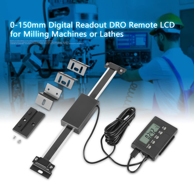 Digital Readout Linear Scale for Milling Machines or Lathes - Remote Display for Convenient Reading and - Ideal for Upgrading Old Lathe