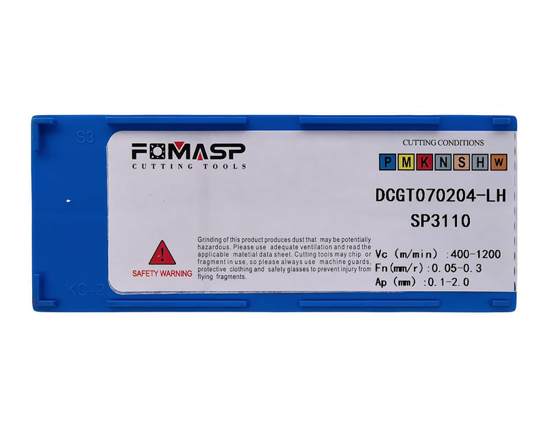 DCGT21.51 / DCGT070204-LH Carbide Turning Inserts for Aluminum Cutting Turning,10 PCS.