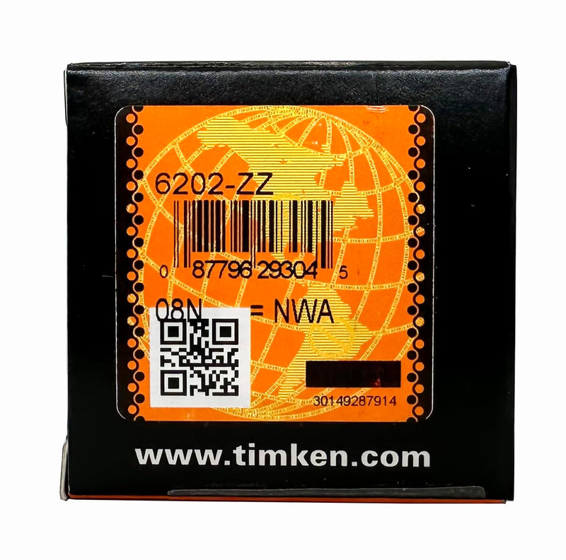 TIMKEN 6202-ZZ, 2pack,Double Metal Seal Bearings 15x35x11mm, Pre-Lubricated and Stable Performance and Cost Effective, Deep Groove Ball Bearings.