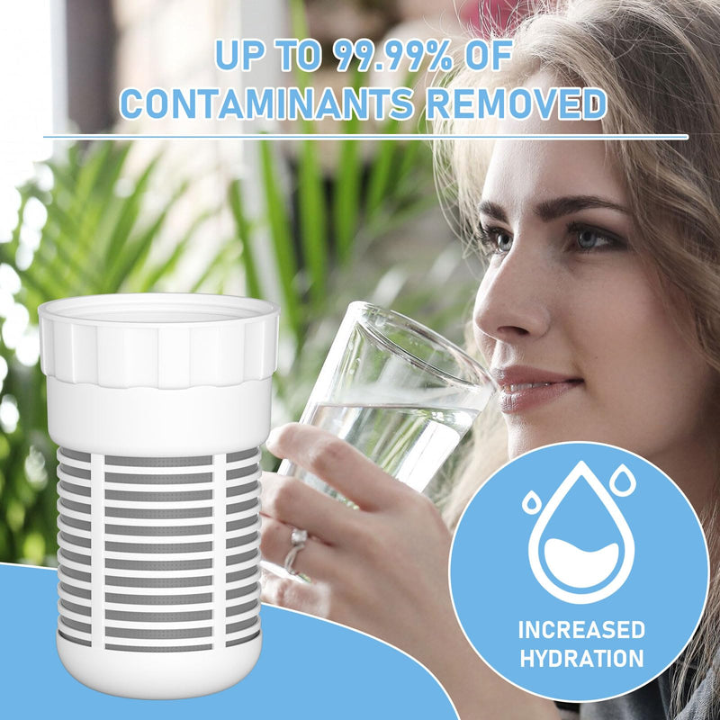 Water Pitcher Replacement Filter Pack Compatible with Alexapure Pitcher Groundbreaking Water Filtration System, 4 Packs