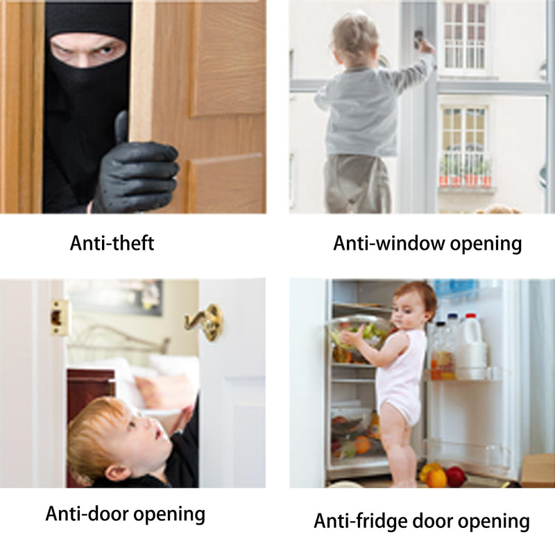 Child Door Lock with Abnormal Alarm (White 2Pack),Door Locks for Kids Safety, for Door Monkey, Child Proof Door Lock, Drawers and Child Safety Cabinet Locks, 3M Adhesive No Drilling White 2Pack